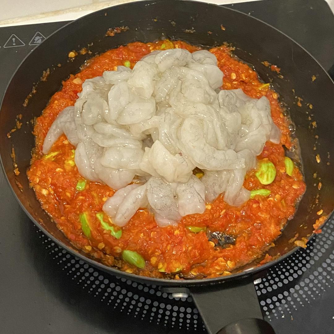 Gambar 2 Langkah 4 Resep Udang Sambal Pete