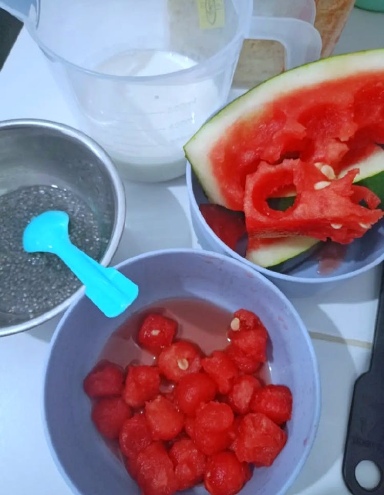 Langkah 1 Resep Watermelon Sagoo